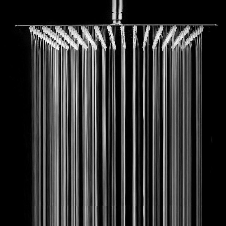 EVERSO Square rain rainfall waterfall Chrome shower head - 4" 6" 8" 10" 12"