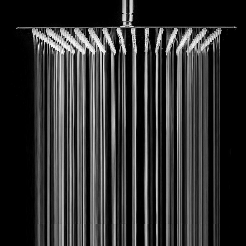 EVERSO Square rain rainfall waterfall Chrome shower head - 4