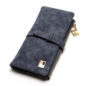 Drawstring Nubuck Leather Wallet