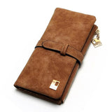 Drawstring Nubuck Leather Wallet