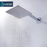 EVERSO Square rain rainfall waterfall Chrome shower head - 4" 6" 8" 10" 12"